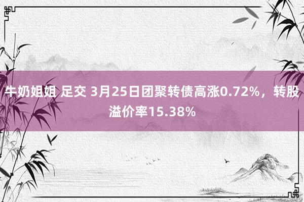 牛奶姐姐 足交 3月25日团聚转债高涨0.72%，转股溢价率15.38%